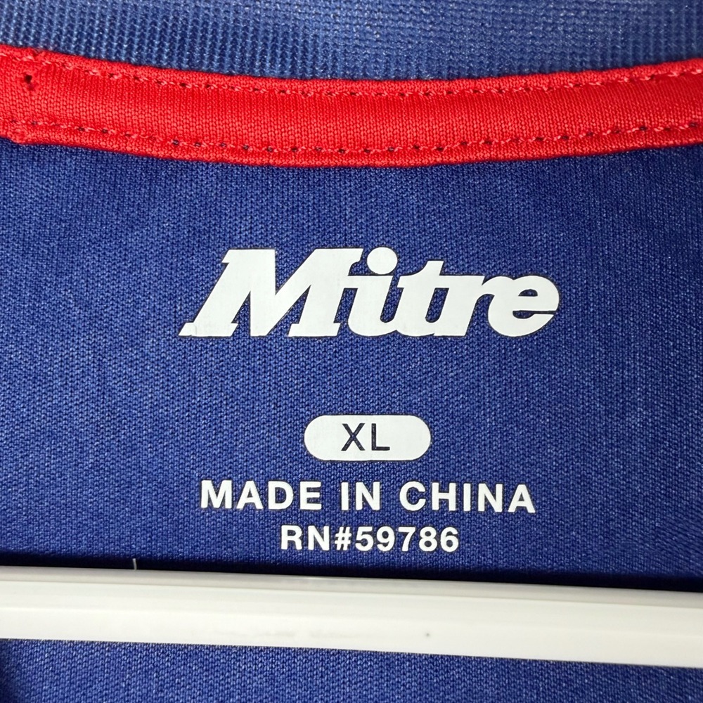 Mitre USA Soccer Jersey Mens XL Navy Blue Gradient Short Sleeve World Cup NWT - Picture 2 of 8
